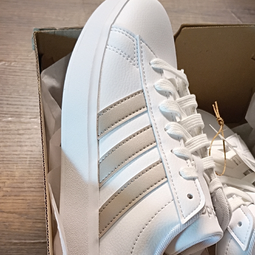 Adidas Grand Court Cloudfoam Comfort White Sneakers